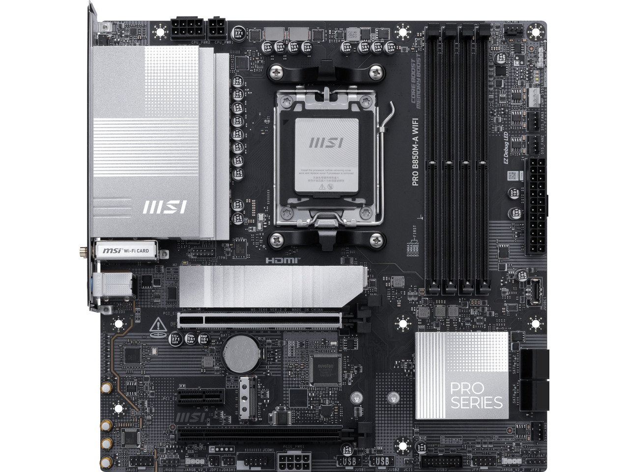 Am5 Micro Atx Pcie 5.0 Motherboard - لوحة أم MSI PRO B850M-A WIFI